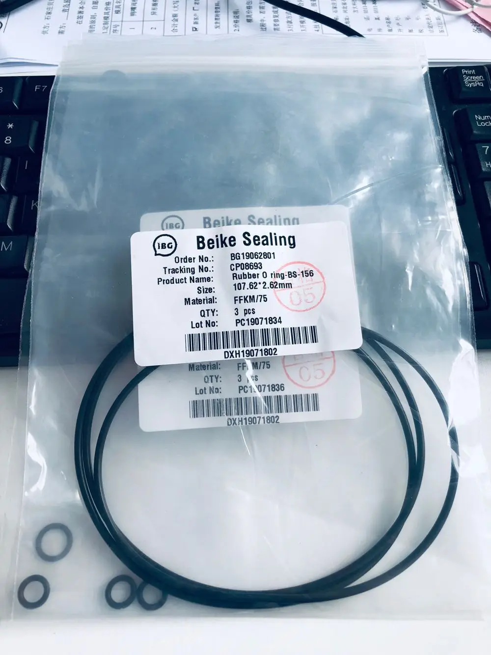 Heat Resistant As568 Ffkm Kalrez Gasket Rubber Orings For Chemical