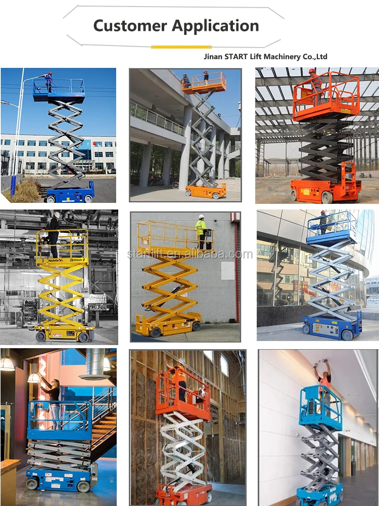 aerial work platform lift table scissor lift mini auto crawler trolley small hydraulic self propelled electric scissor lift