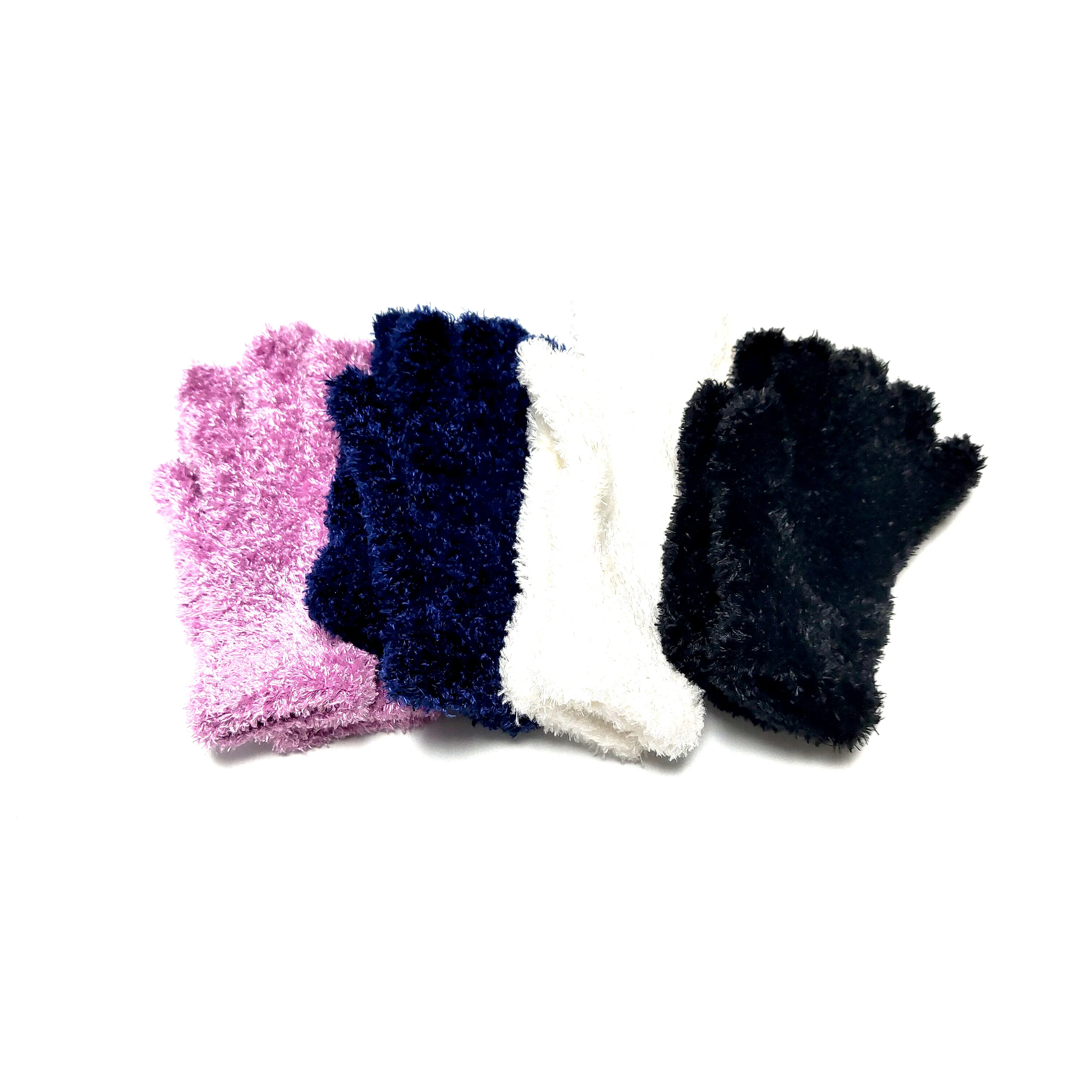 
High selling cute lovely children kids lady velvet Pure color knitted Bear Palm winter magic soft gloves 