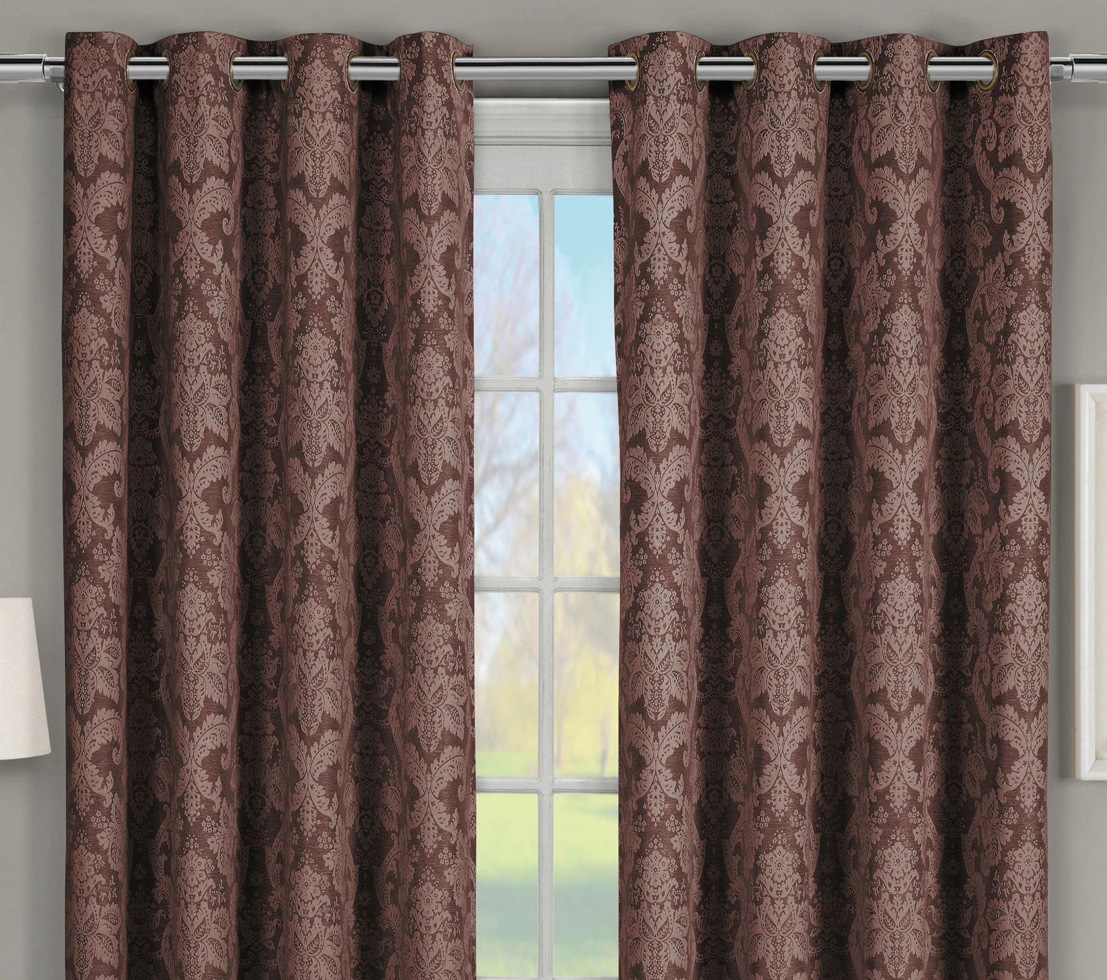 手感柔软,欧美风锦缎提花窗帘客厅咖啡厅酒店