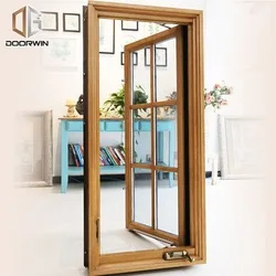 Certified China Supplier Online Shop Hot Sale Cheap Crank Open French Wooden Windows