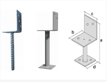 Thickness 4mm Heavy Duty Galvanised U Shape Post Fence Foot