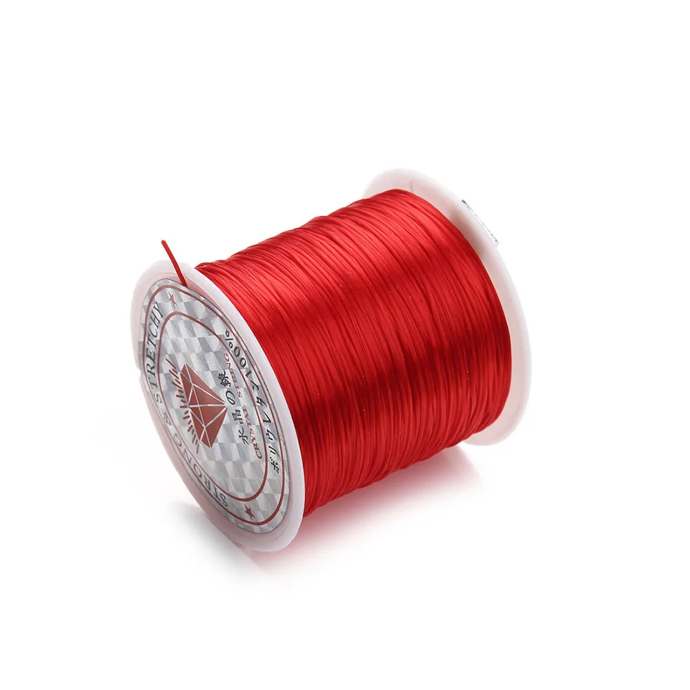 40米/卷黑色白色弹力松紧绳,用于手镯项链尼龙串珠绳线diy珠宝制作