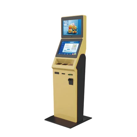 Dual screen 19 inch touch screen  ticket check kiosk with payment function in bus station