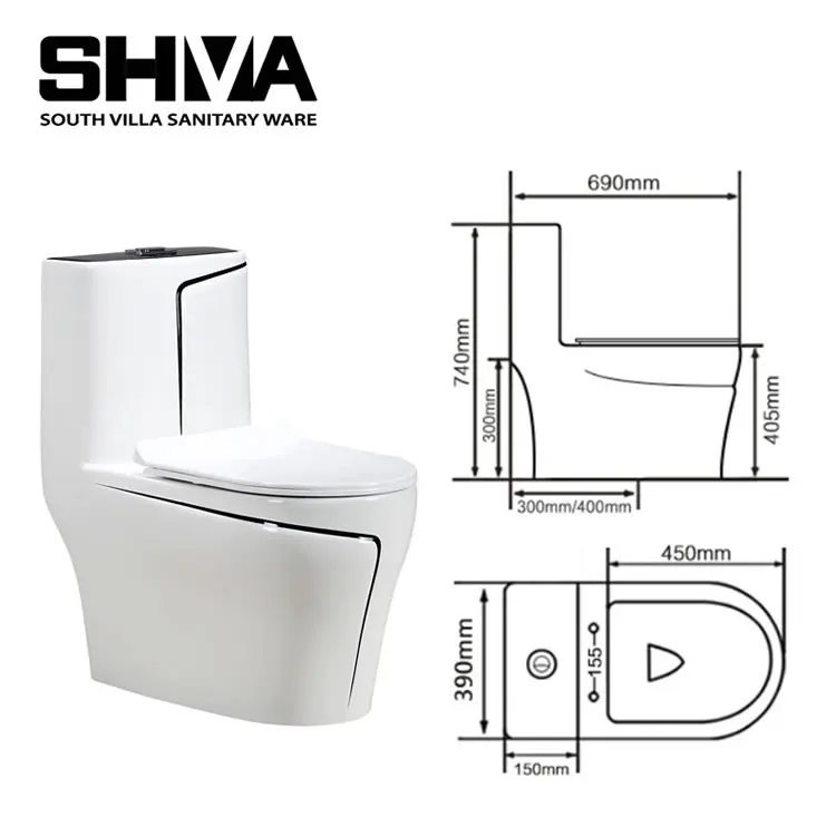 Modern ceramic color toilet bathroom vanity double trap siphonic toilet