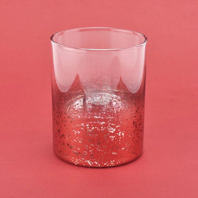 Colored Glass Candle Jars For Christmas Decoration