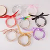 2019 Fashion All Weather Bangles Stack Silicone Plastic Glitter Jelly Bracelet for Women Full Bead Bracelet
