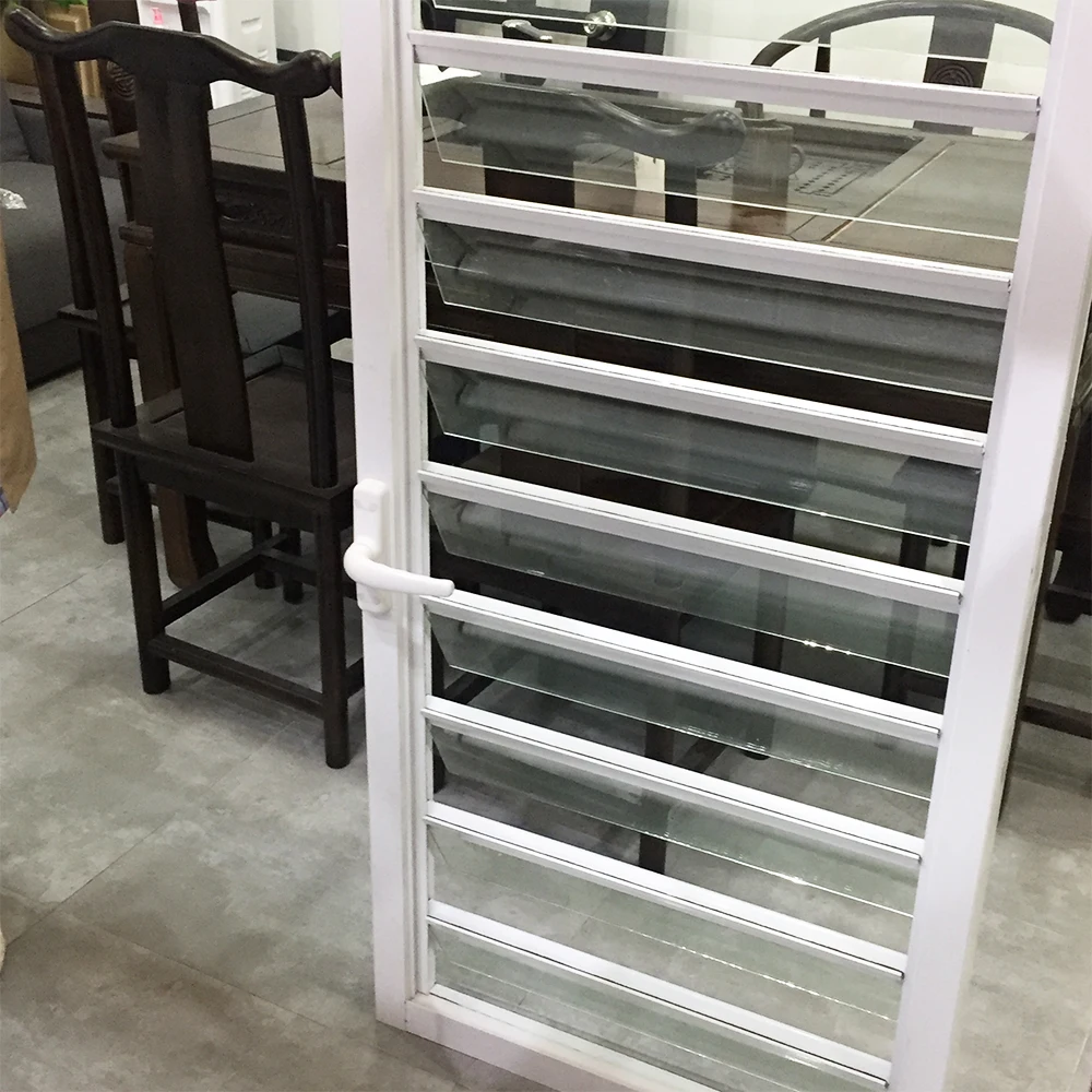 Modern Aluminum Hurricane Proof Glass Louver Jalousie Window For Sale