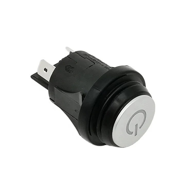 SAJOO 4 Foot 5E4 12V Led Small Momentary Waterproof Push Button Switch With Ring Power Self-reset CQC SGC Buttons Switches