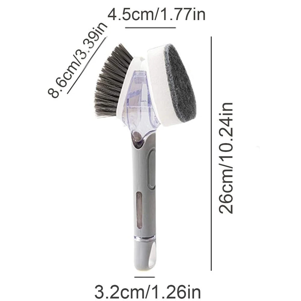 Soap Dispensing Dish Brush Kit Double Headed Kitchen Gadget Scrub Brush   Hb93b4763e20c4f71b272c28c0148fb47n 