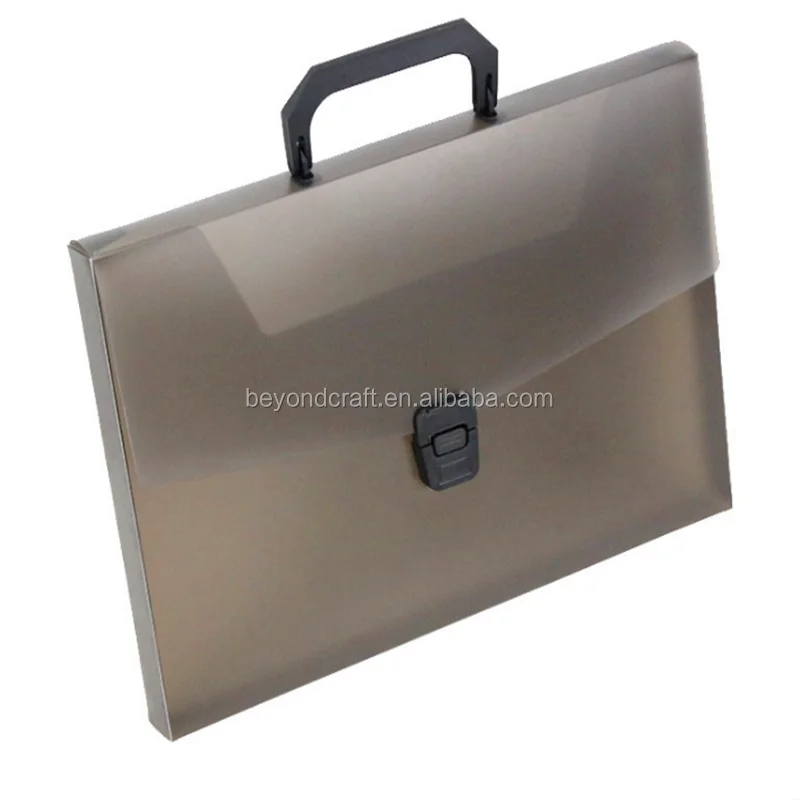 A4 Size Poly Pp Document Briefcase Folder Plastic File Organizer Box