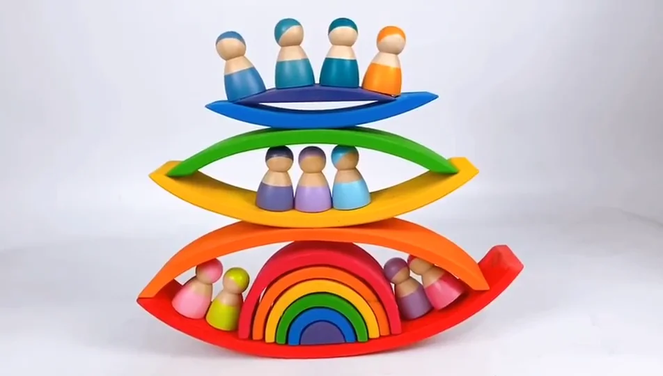 批发格林7件儿童彩虹桥玩具