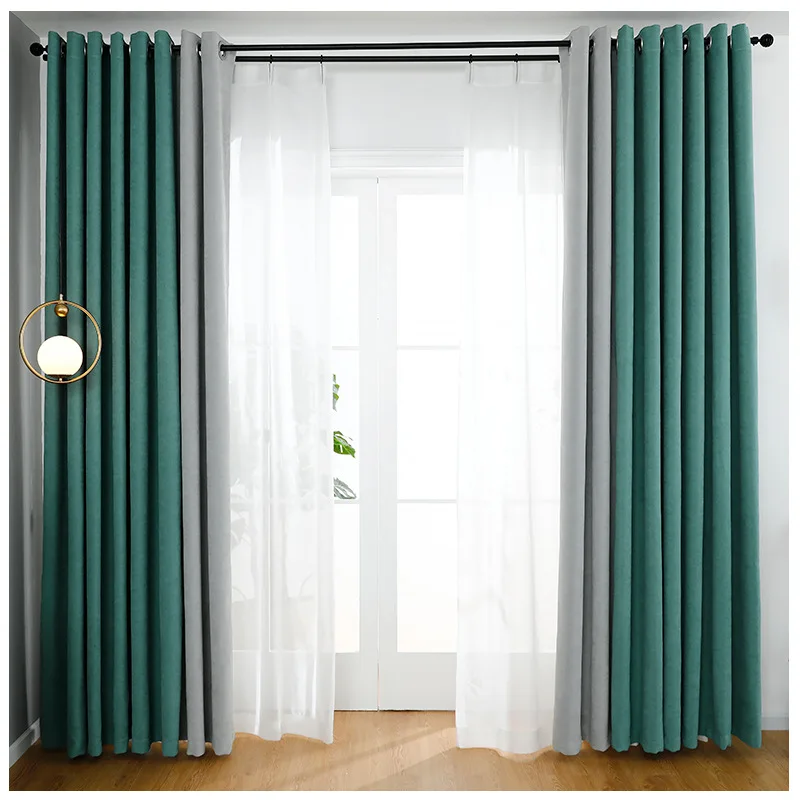 Factory direct supplies eco-friendly 100% shading anti bacterial polyester washable linen curtain fabric for home textile