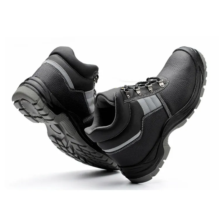 Genuine Leather Mens Safety Shoes Steel Toe S1p S3 Construction Safety