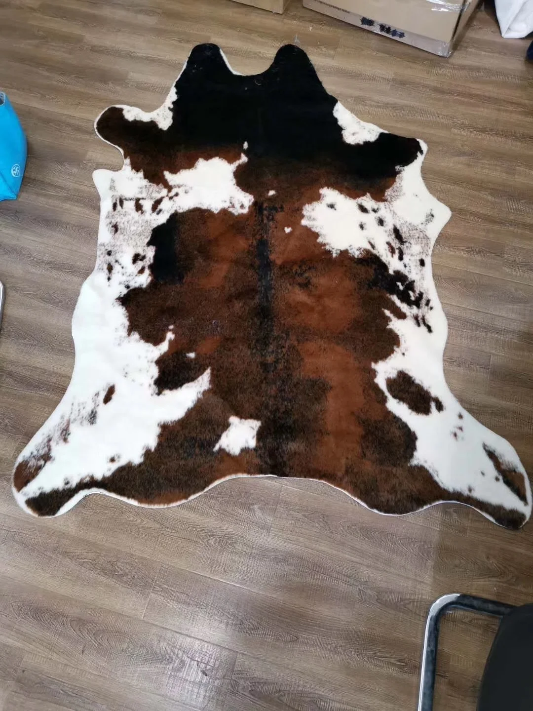 Fake Fur Cowhide Carpet Cow Skin Rug Animal Jacquard For Home Decor