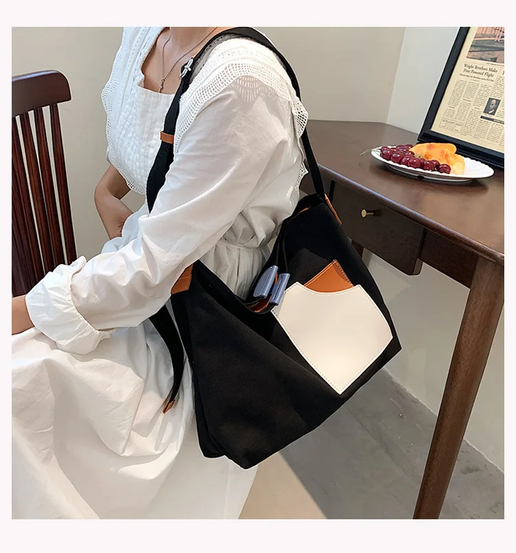 2022 Fashion Lady Designer Bags Large Canvas Tote Messenger Elegant Top ...