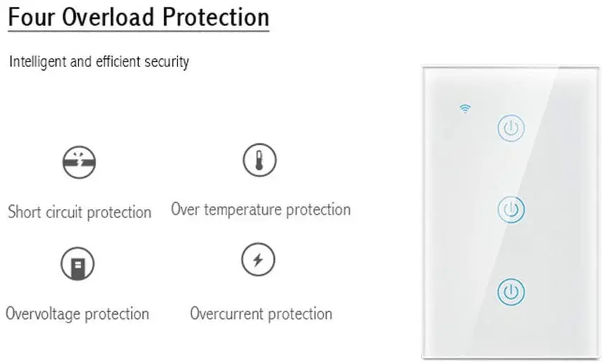 Zigbee 3 Gang 3 Way Smart Wifi Light Switch Wifi Remote Control Switch/Wifi Smart Wall Switch - ANKUX.COM