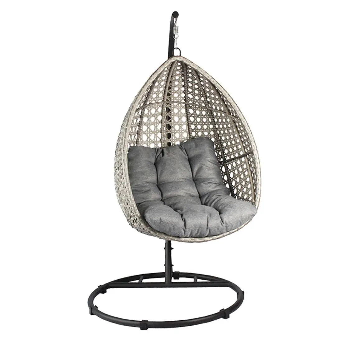 Modern Design Outdoor Furniture Wicker Hanging Egg Swing Chair for Garden Patio Park Hotel Courtyard Adult Silla Colgante supplier
