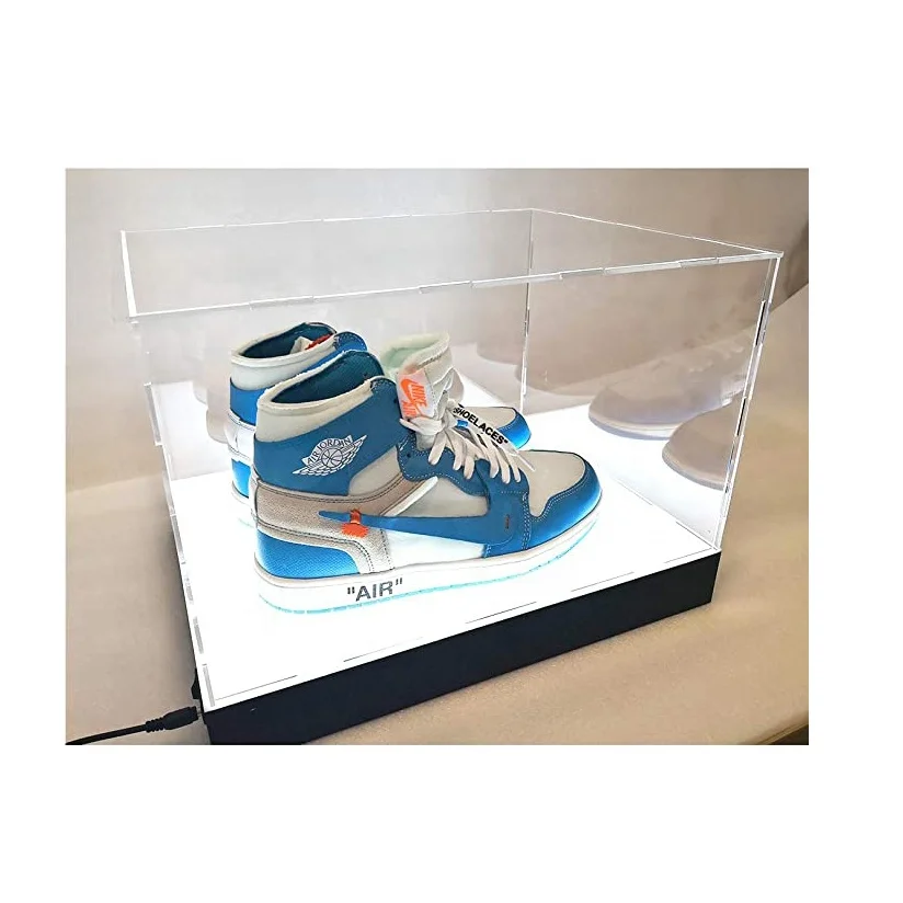 Display cube Square Box Perspex with choice of colour bases 