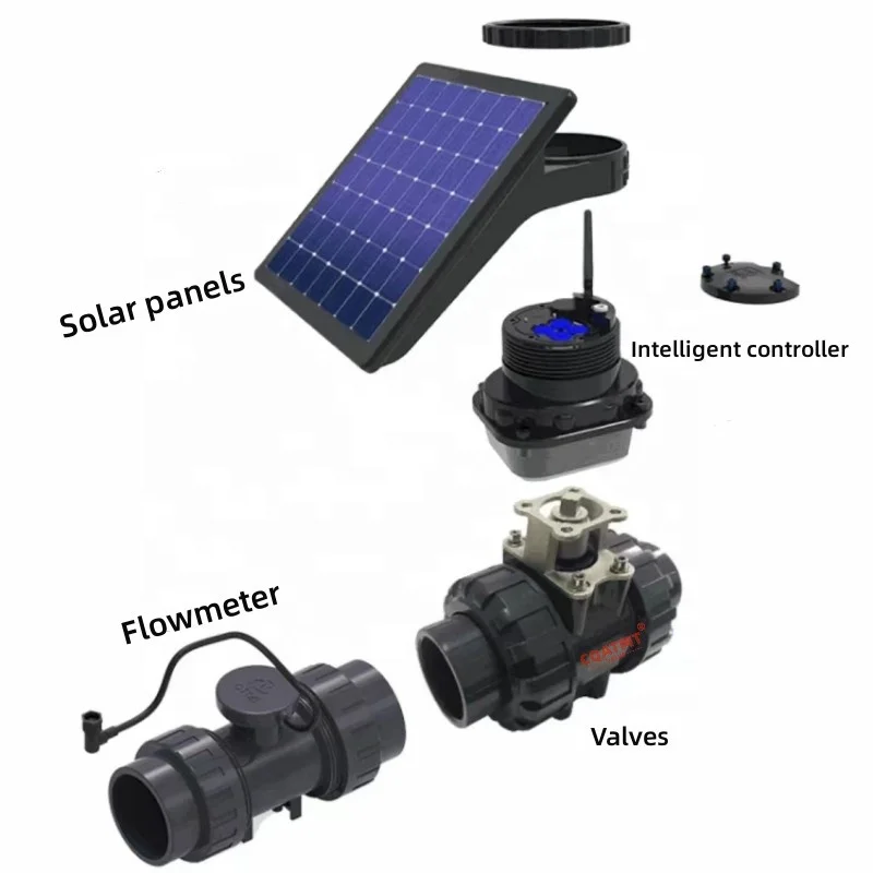 Cqatmt Smart Solar Irrigation Controller 4g Electric Valve Garden