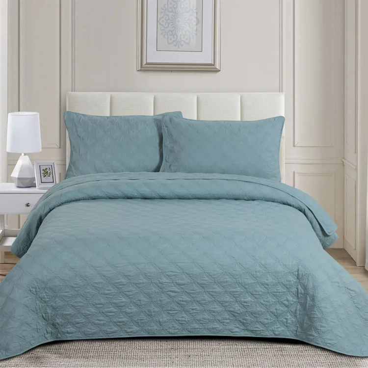 
Luxury Family Dark Green Patchwork Quilt Cotton Quilt 