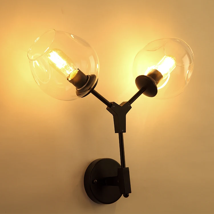 Modern decorative hotel bedside gold metal energy saving led wall lamp