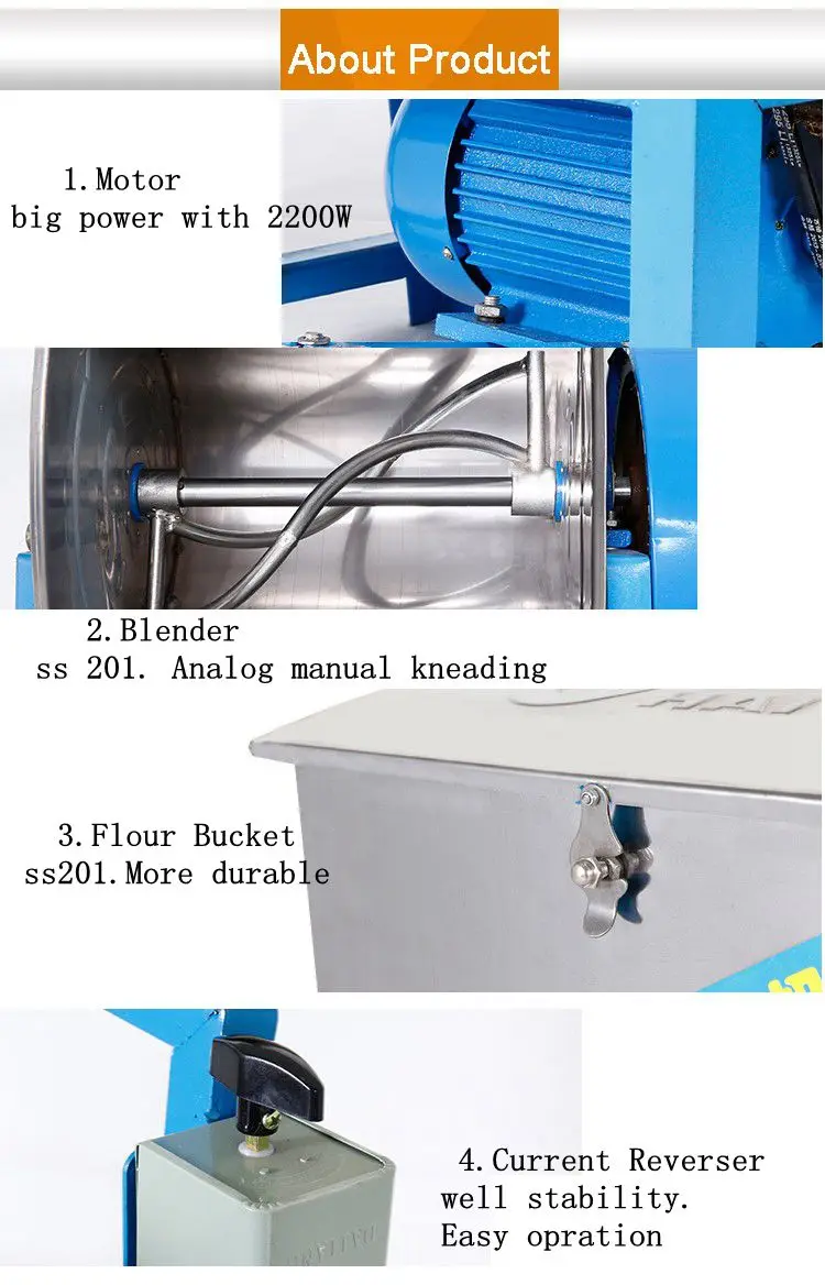 Ho25 High Quality Dough Mixing Machines Horizontal Dough Mixer For