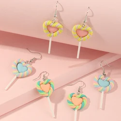 Wholesale Fashion Long Drop Earrings Lridescent Earrings Lollipop Earrings For Girls