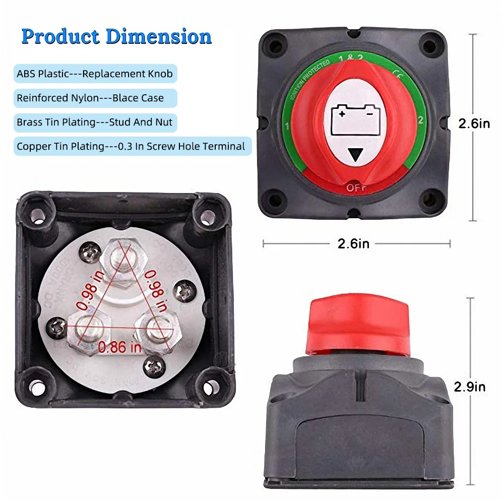 Universal Dual Battery Switch For Marine Boat Car Rv Vehicles Buy