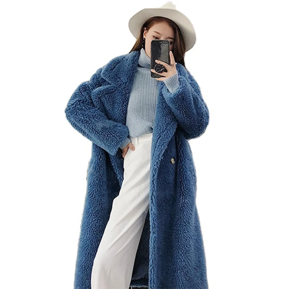 Blue teddy coat topshop hotsell