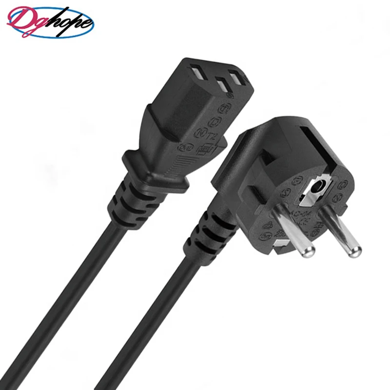 Wholesale 3 pin with Plug Cord VDE certification European AC Power Cord for Laptops Computers Monitor