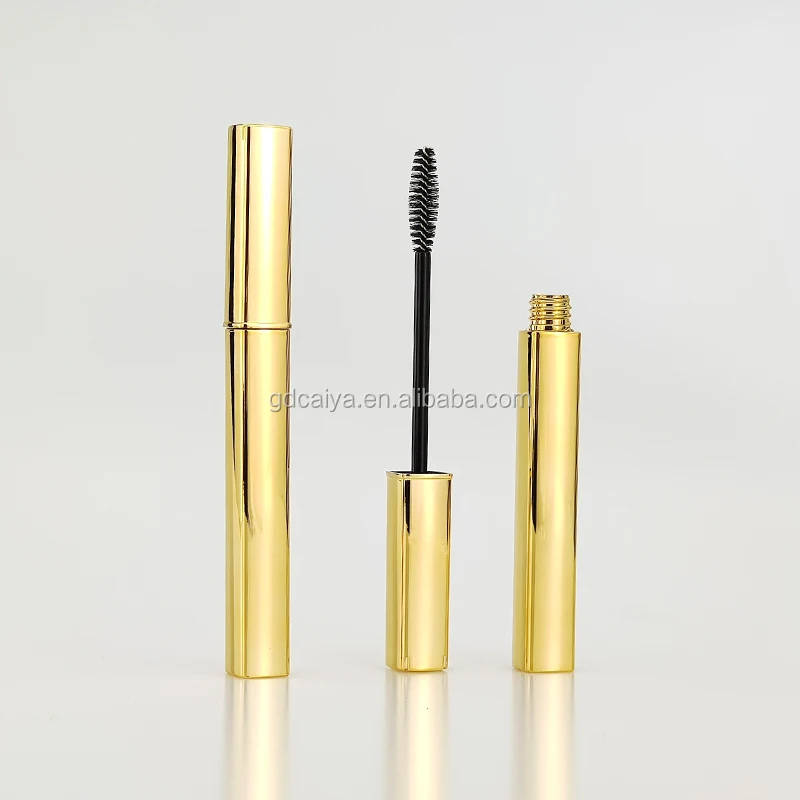 Stylish Metallic Gold Cap Slim Square Mascara Tube With Brush Buy