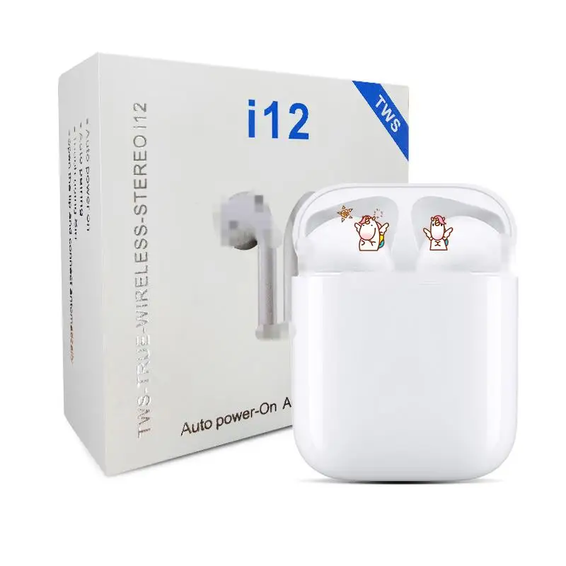 Fast Delivery Colorful i12 TWS Wireless Earbuds I12 Newest Version No Noise True Stereo Earbuds TWS I12 With Charging Box - ANKUX.COM