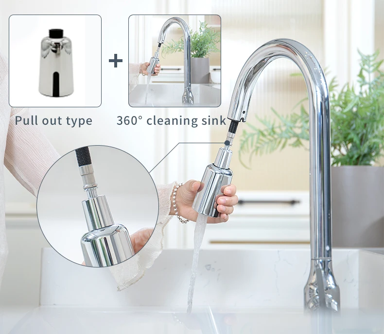 ZCJB Adaptateur de robinet sans contact Smart Sensor Robinet pour cuisine salle de bain Capteur infrarouge automatique avec protection anti-trop-plein Facile /à installer
