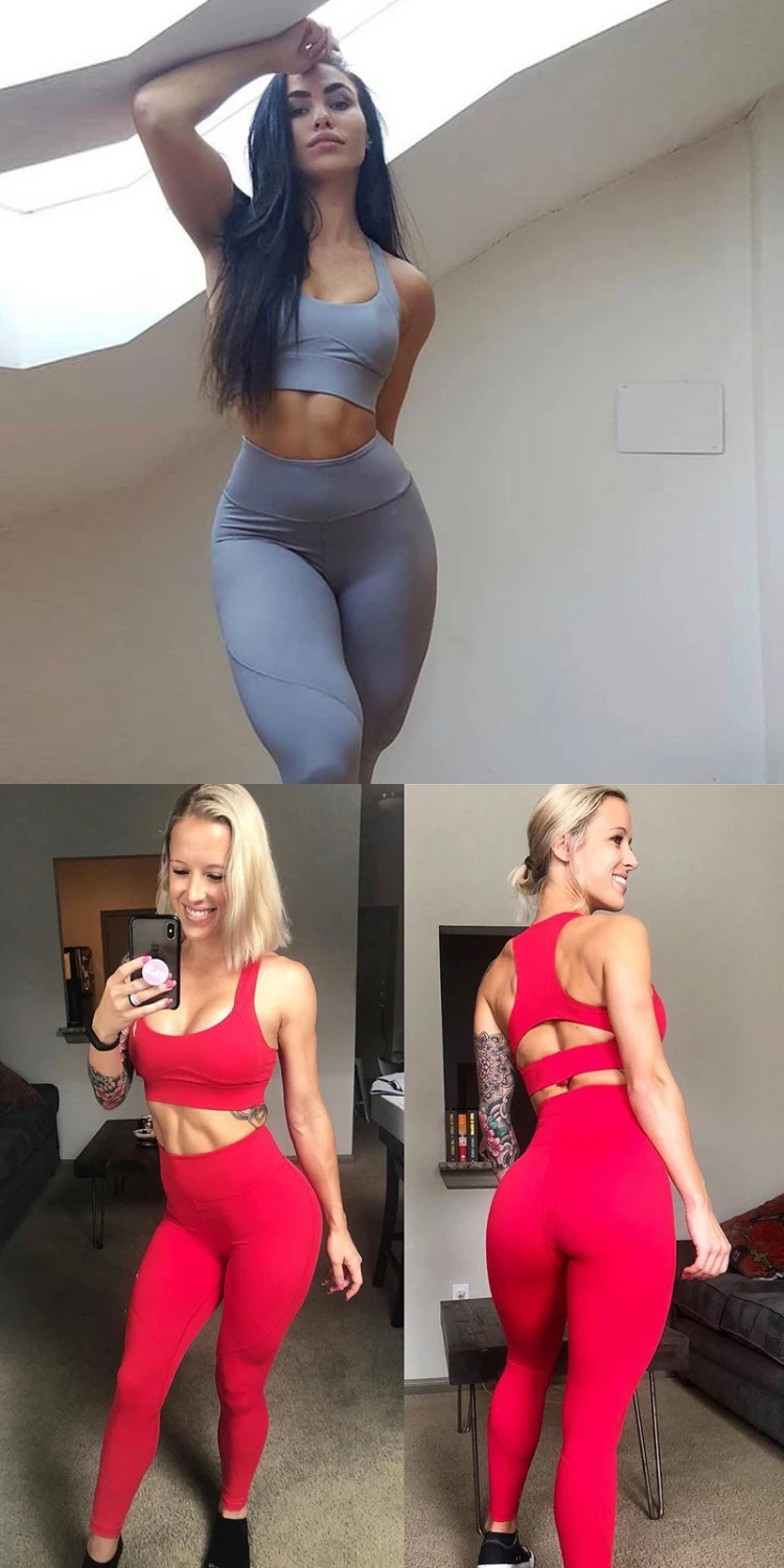 Wholesales 2019 Women Polyester Spandex Workout Fitness Clothing