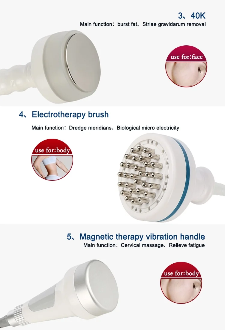 6 IN 1 RF Ultrasonic Face Body Lifting Cavitation Slimming Machine