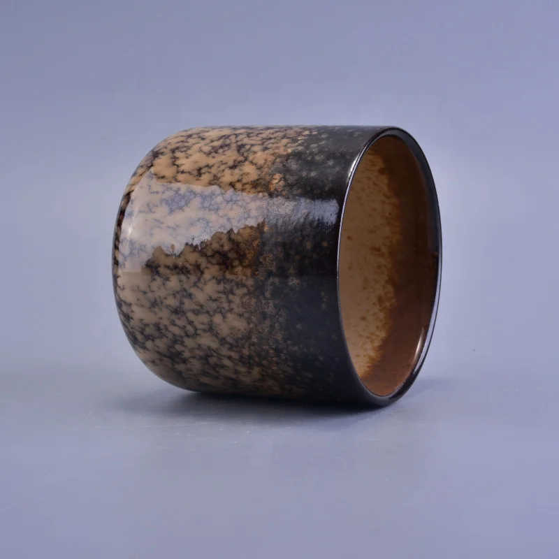 Amber frosted ceramic votive candle holders supplier