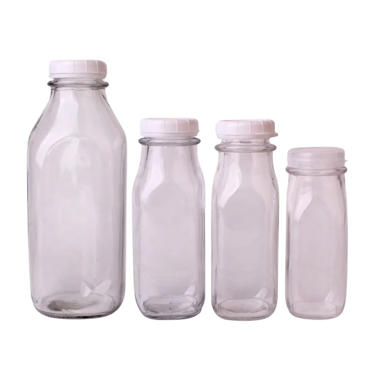 1ltr. Glass Made Milk Bottle With Cap And New Pour Spout Buy Glass
