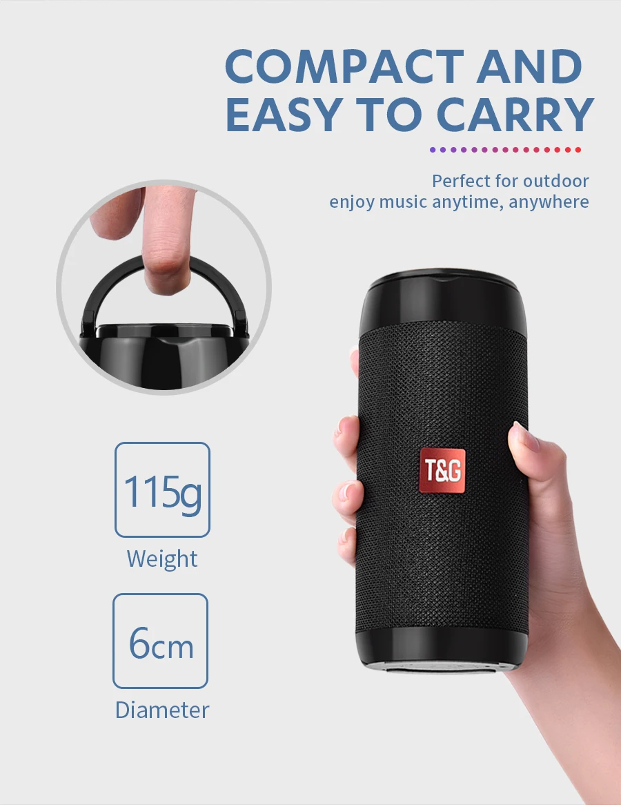 2020 big sound bass Speaker Portable Wireless Speaker 3D Stereo Music Surround TF USB Super Bass column - ANKUX.COM