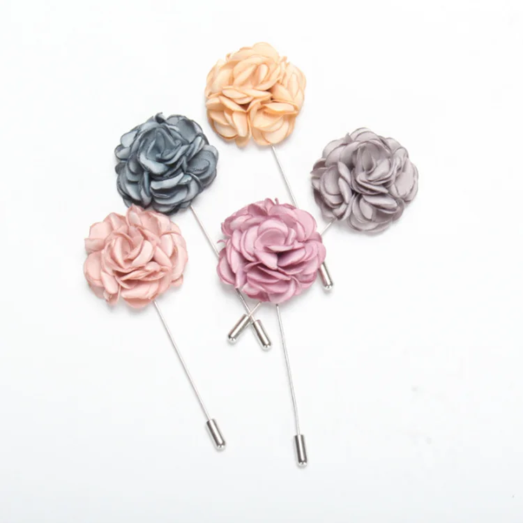 Wholesale high quality flower brooch men fashion design pins for suit supplier