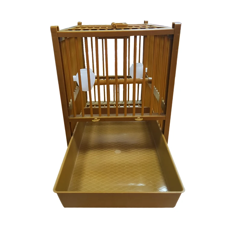 Plastic Bird Cage
 Wholesale Quadrate Durable Assembly Plastic Bird Cage With Feeder And