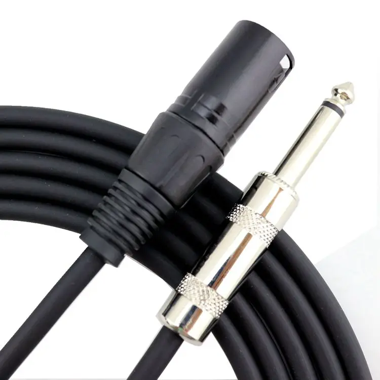 Devinal Unbalanced XLR Male to 1/4 Inch TS Mono Male Plug Audio Connector Instruments etc. 10 Feet 6.35mm to XLR Cable for Amplifiers 
