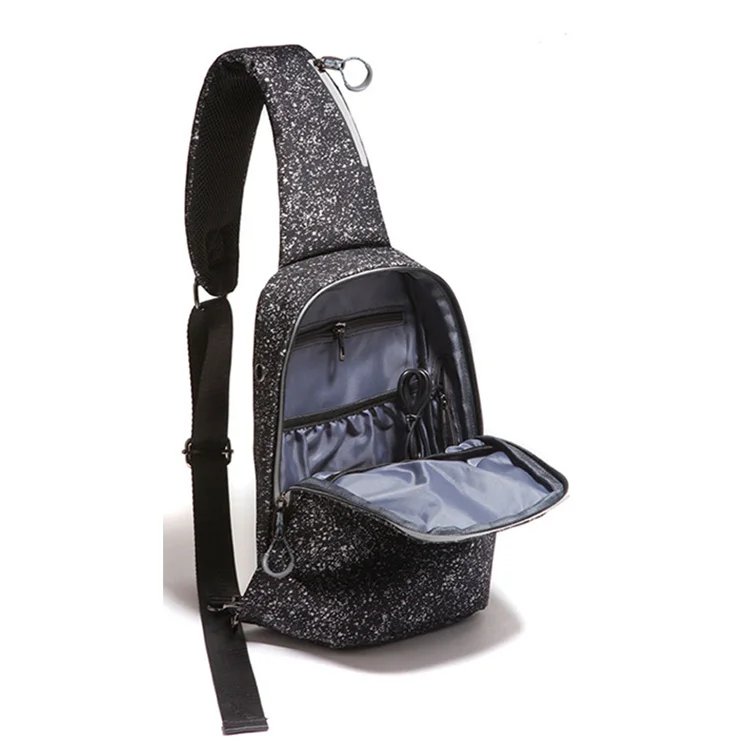 2020 Fashionable customized color waterproof nylon Leather shoulder bag for men mini sungle Crossbody Messenger Sling Bag man