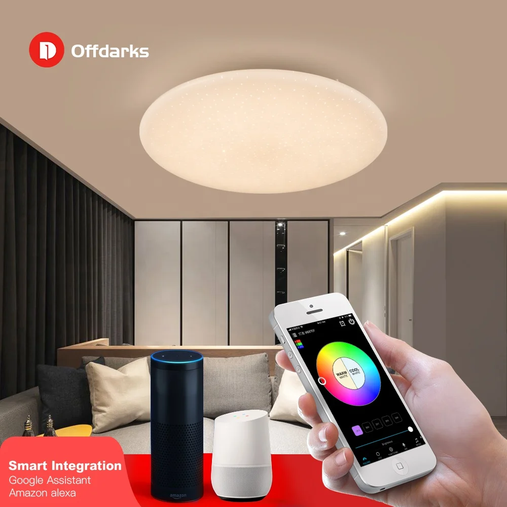 Hot Sales Modern Intelligent Smart Led Ceiling Lamp  App Control Dimmable Star Light Bedroom Living Room 220V Led Ceiling Light
