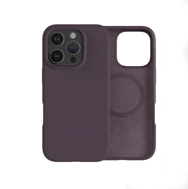 Close-up of TPU hinge track on middle finger iPhone case, highlighting flexibility and groove precision