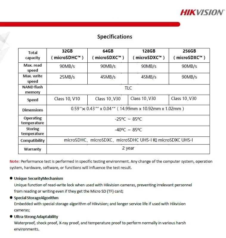 100% Authentic Wholesale hikvision 32GB 64GB 128GB Flash Micro TF SD Cards A1 Ultra Class 10 U1 U3 AI Memory Card - ANKUX.COM
