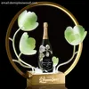 LED Circle Metal Ring Perrier Jouet Champagne Bottle Presenter with Flower Glorifier Display