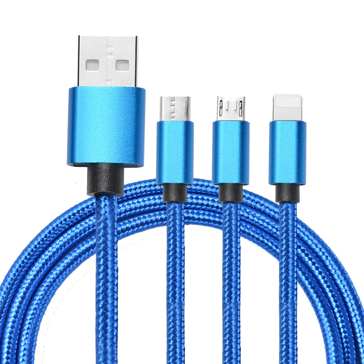 High Quality 1m 2m 3m Fast Charging Metal Head Nylon Braided Micro Usb Cable For Samsung - ANKUX.COM