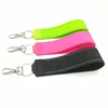 Good Quality Dotted Line Embossed Silicone Keychain with Metal Clasp