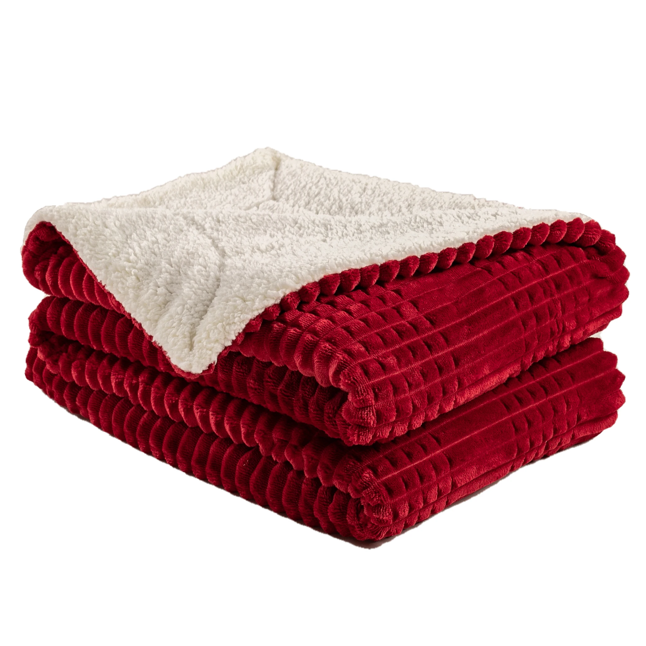 Wholesale Warm Fluffy Winter Sherpa Blanket Striped Ridgeline Pattern Sustainable Red Fleece Throw Blanket Double Bed Buy Sherpa Blanket Wholesale Warm Fluffy Winter Sherpa Blanket Striped Ridgeline Pattern Sustainable Red Fleece Throw Blanket Double Bed Buy Sherpa Blanket